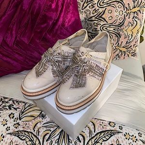 Zara Nude Oxford Shoes